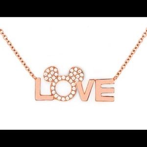 Rose Gold Disney Crislu “LOVE” necklace